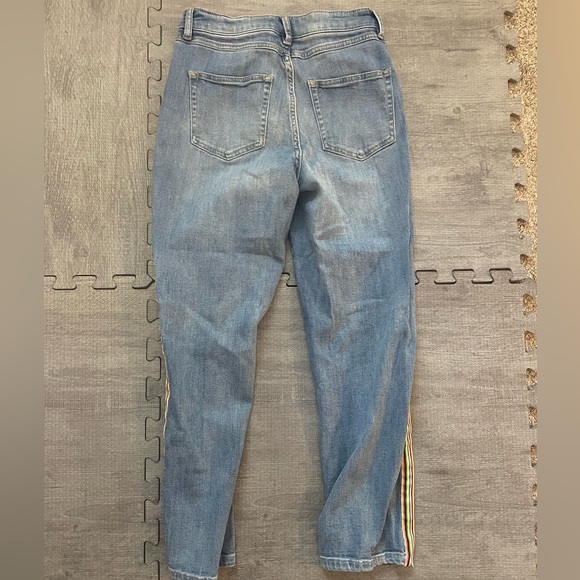 Womens Soho Striped blue Jeans ‘High waist straight fit’ size 4. - Picture 3 of 5